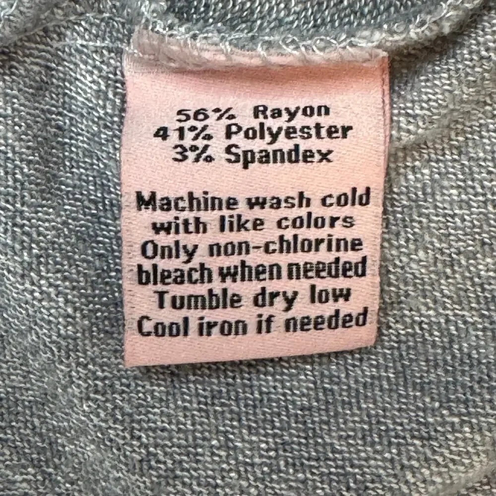 Juicy Couture grey key hole blouse MEDIUM asymmetrical bottom soft and stretchy - Picture 6 of 8